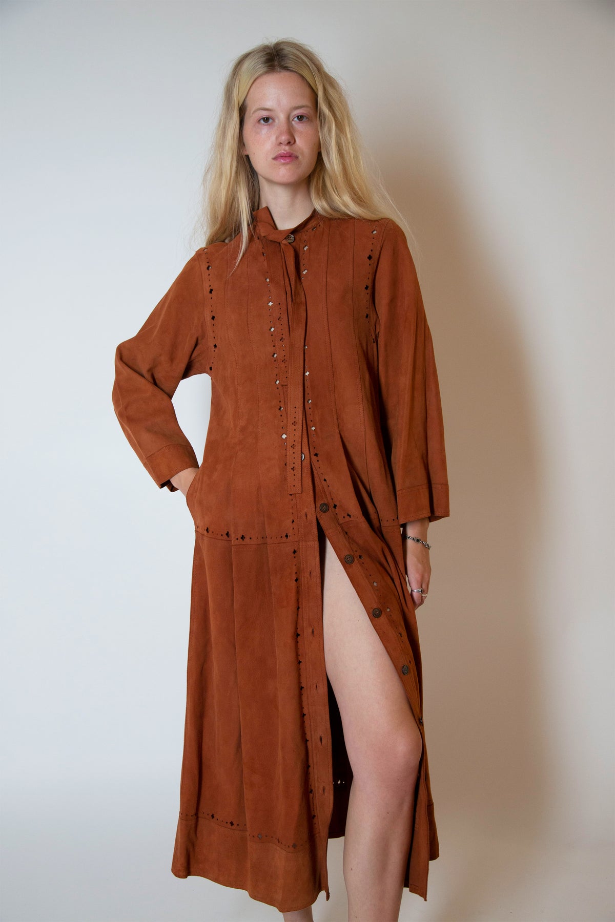 Jean Muir suede jacket / dress