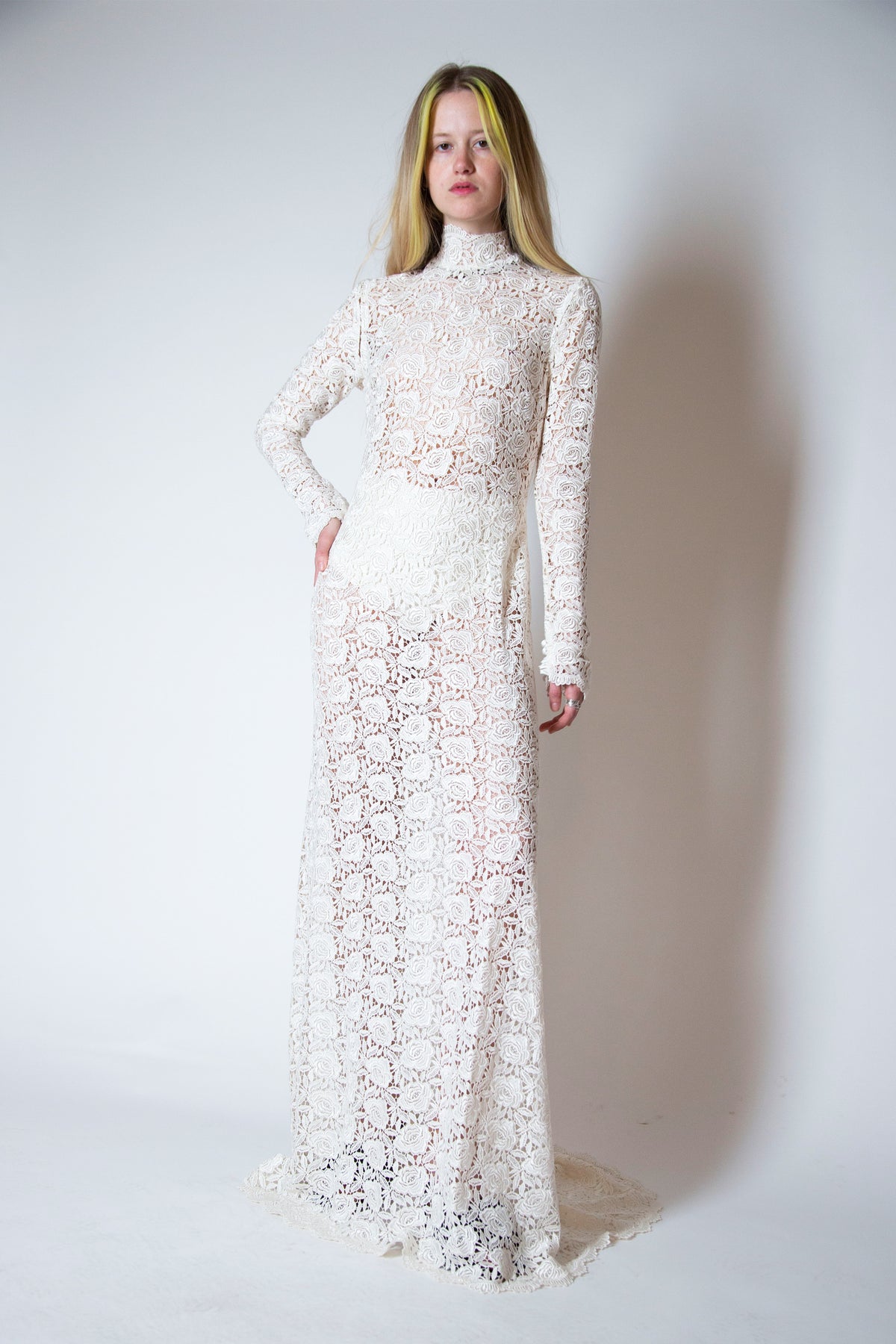 jerome studio lace wedding dress with train