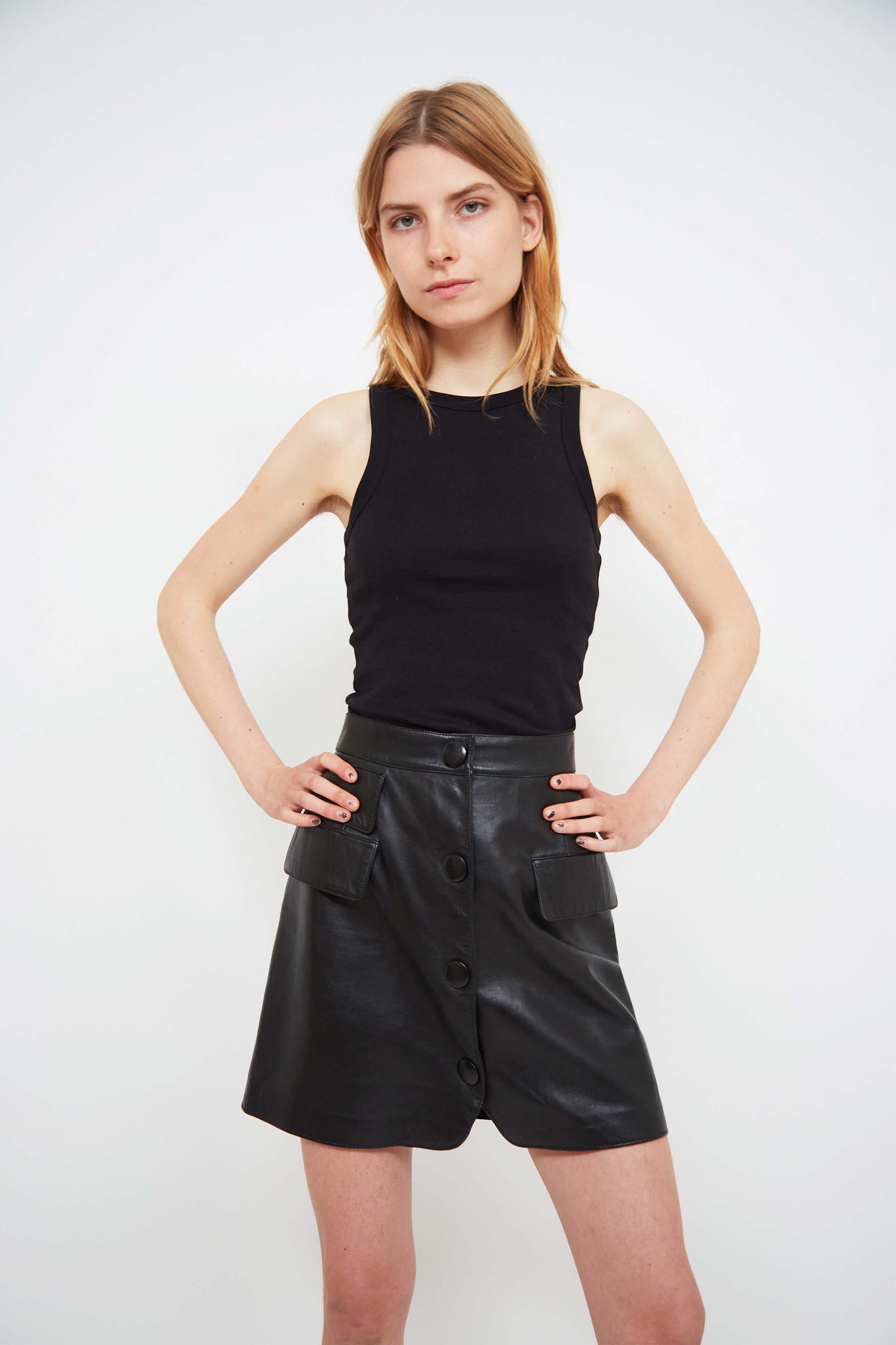 Loewe leather skirt